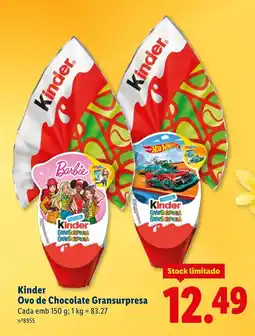 Lidl Kinder Ovo de Chocolate Gransurpresa promoção