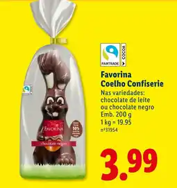 Lidl Favorina Coelho Confiserie Nas variedades: promoção