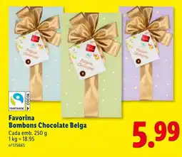 Lidl Favorina Bombons Chocolate Belga Cada promoção