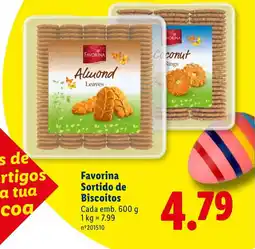Lidl Favorina Sortido de Biscoitos Cada promoção