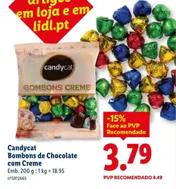 Lidl Candycat Bombons de Chocolate com Creme promoção