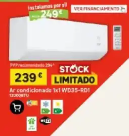 Leroy Merlin Ar condicionado 1x1 WD35-RD1 12000BTU promoção