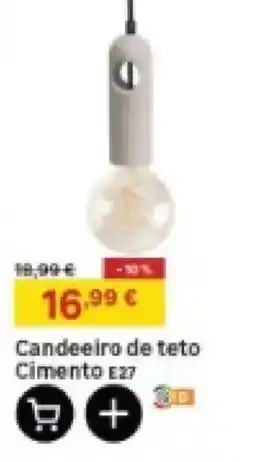 Leroy Merlin Candeeiro de teto Cimento E27 promoção