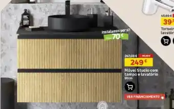 Móvel Studio com tampo e lavatório