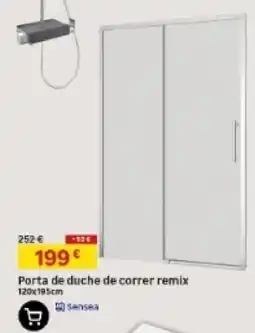 Leroy Merlin Porta de duche de correr remix 120x195cm promoção