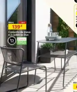 Leroy Merlin Conjunto de mesa e 2 cadeiras Duo promoção