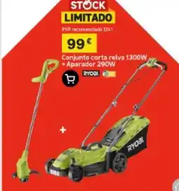 Leroy Merlin Conjunto corta relva 1300W promoção