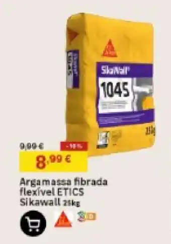 Argamassa fibrada flexível ETICS Sikawall