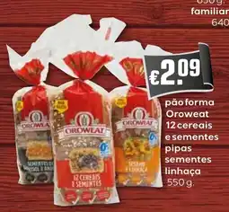 Bolama pão forma Oroweat 12 cereais e sementes pipas sementes linhaça promoção