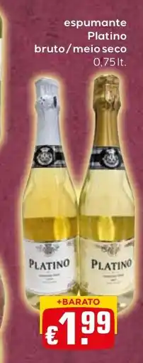 Bolama espumante Platino bruto/meio seco promoção