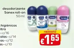Bolama desodorizante Sanex roll-on promoção