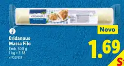 Lidl Eridanous Massa Filo promoção