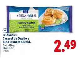 Lidl Eridanous Caracol de Queijo e Alho Francês 4 Unid. promoção