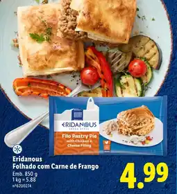 Lidl Eridanous Folhado com Carne de Frango promoção