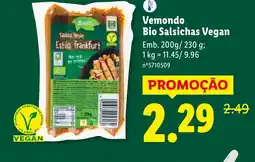 Lidl Vemondo Bio Salsichas Vegan promoção