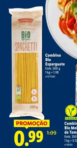 Lidl Combino Bio Esparguete promoção