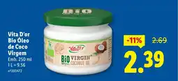 Lidl Vita D'or Bio Óleo de Coco Virgem promoção