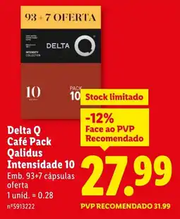 Lidl Delta Q Café Pack Qalidus Intensidade 10 promoção