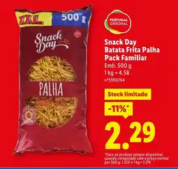 Lidl Snack Day Batata Frita Palha Pack Familiar promoção
