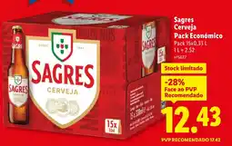 Lidl Sagres Cerveja Pack Económico promoção