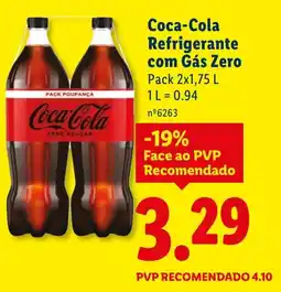 Lidl Coca-Cola Refrigerante com Gás Zero promoção