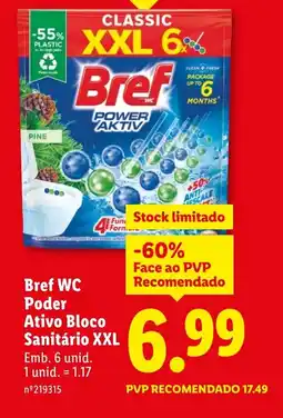Lidl Bref WC Poder Ativo Bloco Sanitário XXL promoção