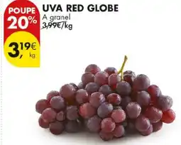 Pingo Doce Uva red globe a granel promoção