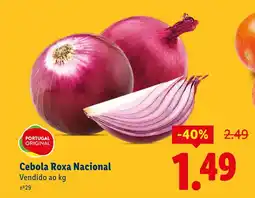 Lidl Cebola Roxa Nacional promoção