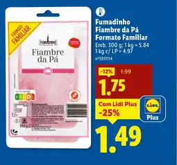 Lidl Fumadinho Fiambre da Pá Formato Familiar promoção