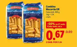 Lidl Combino Macarrão GR Cada promoção