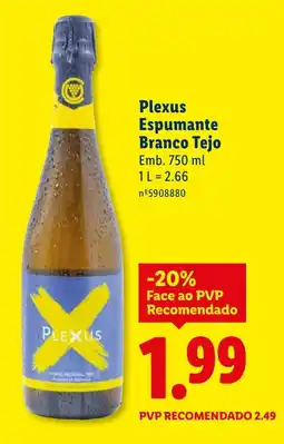 Lidl Plexus Espumante Branco Tejo promoção