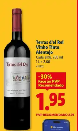 Lidl Terras d'el Rei Vinho Tinto Alentejo promoção