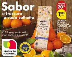 Pingo Doce Laranja de mesa do algarve nacional igp calibre 3/4/5 promoção