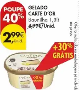 Pingo Doce Gelado carte d'or baunilha promoção