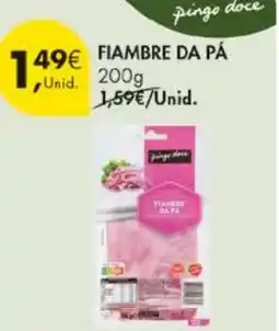 Pingo Doce Fiambre da pá promoção