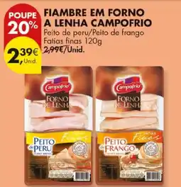 Pingo Doce Fiambre em forno a lenha campofrio promoção