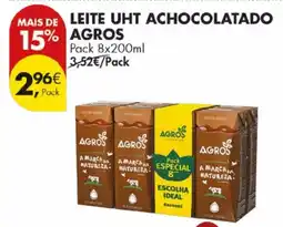 Pingo Doce Leite uht achocolatado 15% agros promoção