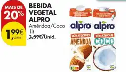 Pingo Doce Bebida vegetal alpro promoção
