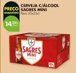Pingo Doce Cerveja c/álcool preço sagres mini promoção