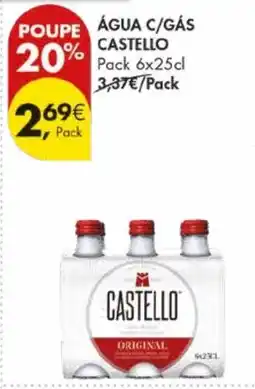 Pingo Doce Água c/gás castello promoção