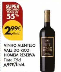 Pingo Doce Vinho alentejo vale vale do rico homem reserva promoção