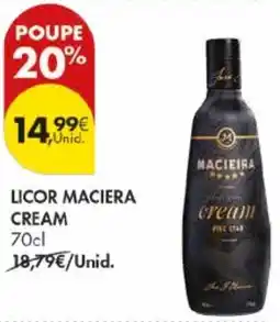 Pingo Doce Licor maciera cream promoção