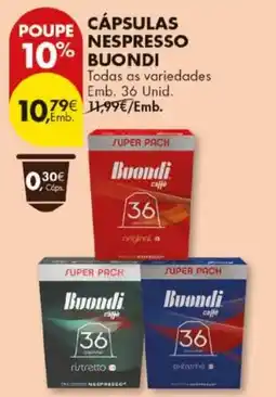 Pingo Doce Cápsulas nespresso buondi promoção