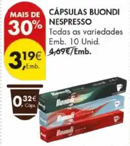 Pingo Doce Cápsulas buondi nespresso promoção