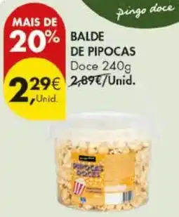 Pingo Doce Balde de pipocas promoção