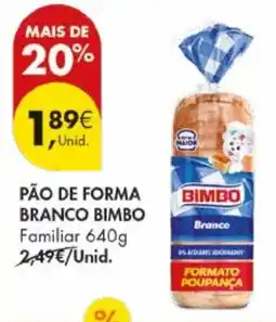 Pingo Doce Pão de forma branco bimbo familiar promoção
