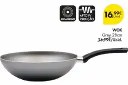 Pingo Doce Wok grey 28cm promoção