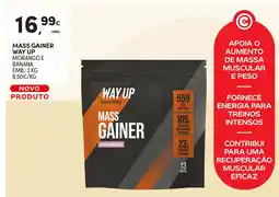 Continente Mass gainer way up morango e banana promoção
