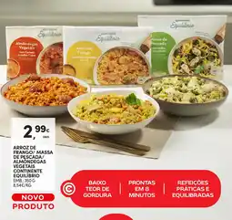 Continente Arroz de frango/ massa de pescada/ almöndegas vegetais continente equilíbrio promoção