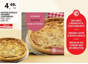 Continente Quiche queijo e fiambre continente promoção
